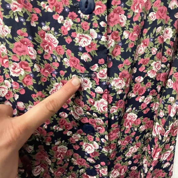 25-Vintage E. D. Michaels Melanie Drucker Dress Cottagecore Prairie Floral 11-12 - Picture 11 of 14